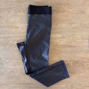 Lululemon Women's Power Position SHR Crop Pant 21"-Black Matte Foil-Sz 4 #W6AWVS